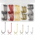 Aberdeen Fishing Hooks Kit 150pcs Long Shank Aberdeen Hooks - Sharp