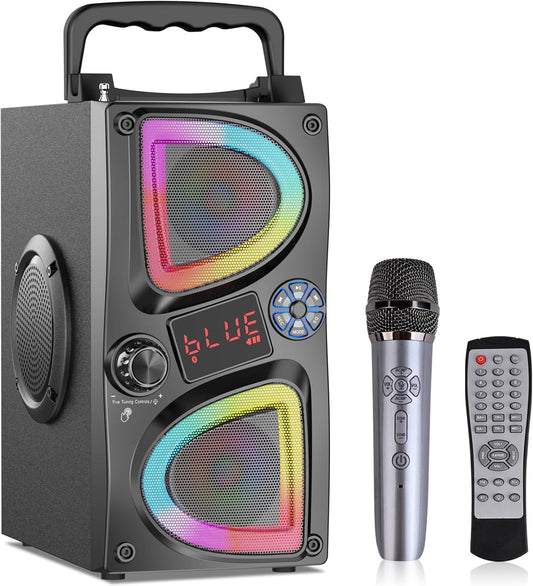 Bluetooth Speaker with 60W Power and Deep Bass for Parties