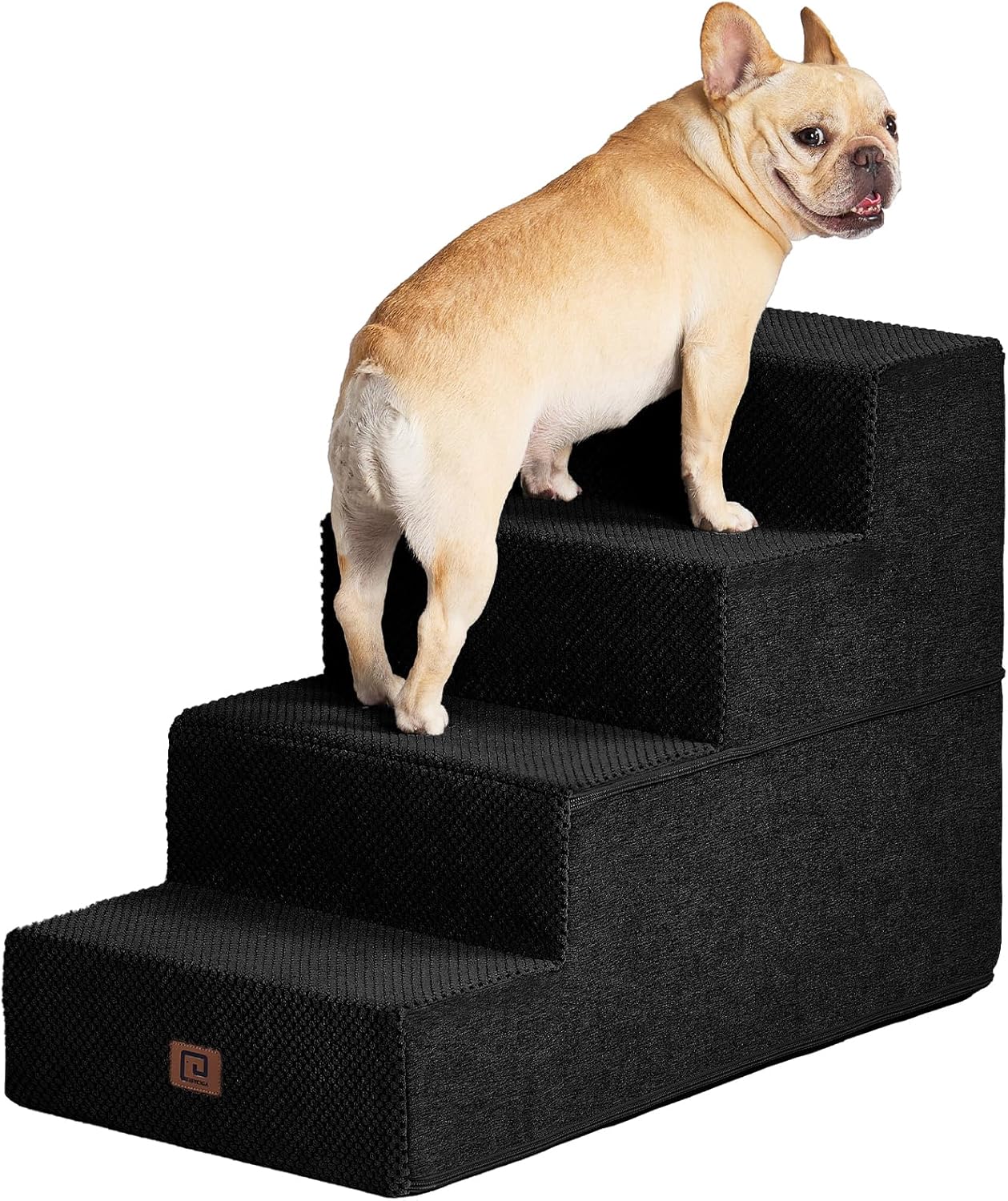 EHEYCIGA Dog Stairs for Bed 20 H 4-Step Extra Wide Pet Steps