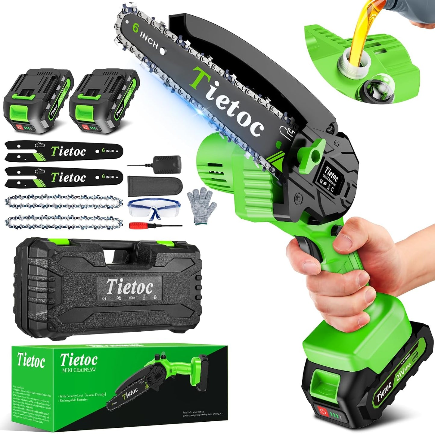 Tietoc Mini Chainsaw 6 Inch: Perfect Electric Saw for Gardeners