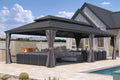 PURPLE LEAF 12ft x 26ft Hardtop Gazebo - Double Roof Ventilated