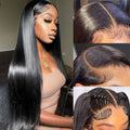 34 in 180% Density 13x6 HD Transparent Lace Front Wig - Natural