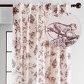 Toile Cotton Curtain Panel 50in x 84in Bonobo Brown - Light Filtering