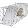 Live Animal Cage Trap 31in x 10in x 12in - Humane Folding Cat Trap
