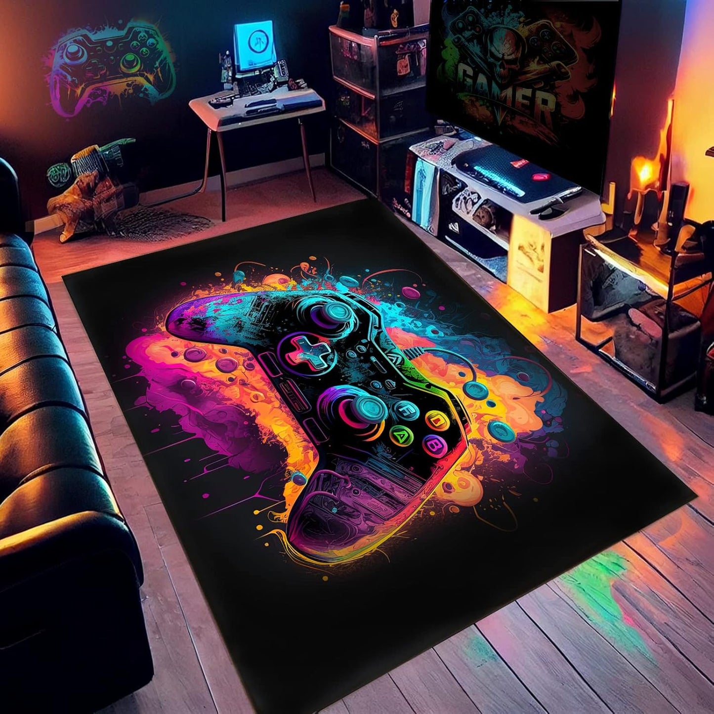 NEBOTON Gaming Rug - Level Up Your Gamer Style!