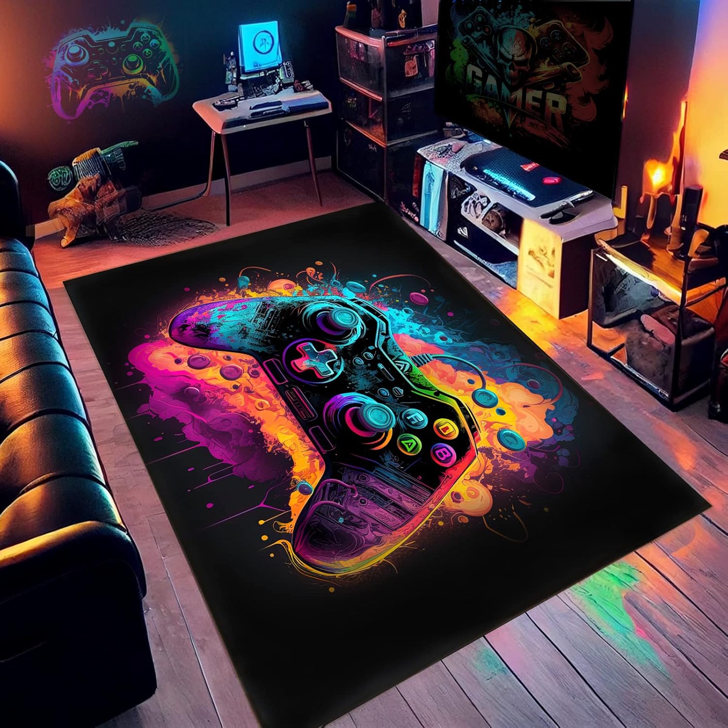 NEBOTON Gaming Rug - Level Up Your Gamer Style!