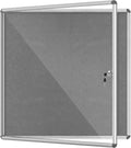 38in x 38in Enclosed Bulletin Board - Lockable Weather-Resistant