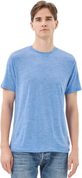 Merino Wool T-Shirt for Men Short Sleeve Slim Fit - Travel Ready