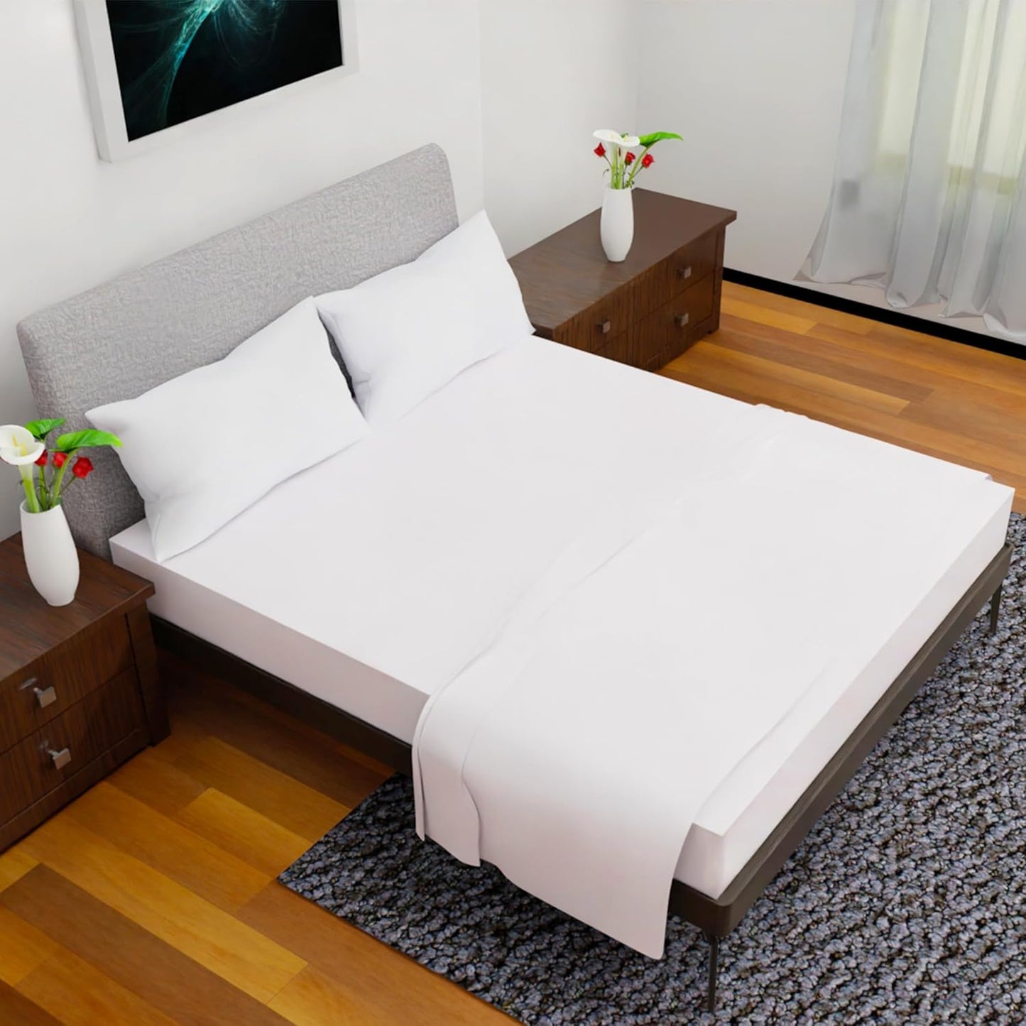 Full Size Bed Sheets Set for Cozy Sleep with Deep Pockets