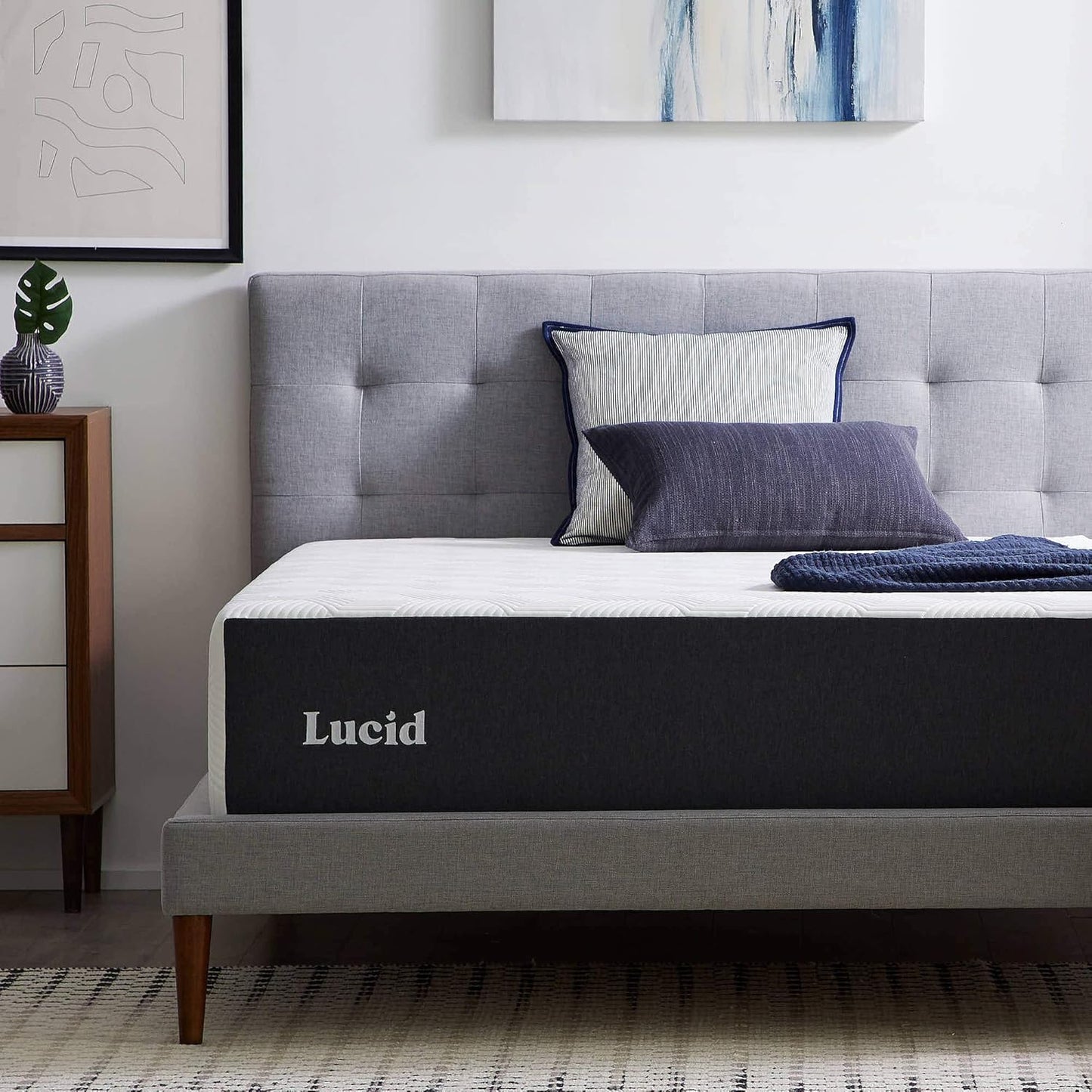 LUCID 14 Inch Memory Foam Mattress for Comfortable Sleep