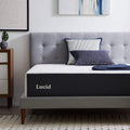LUCID 14 Inch Memory Foam Mattress Plush Feel - King Size