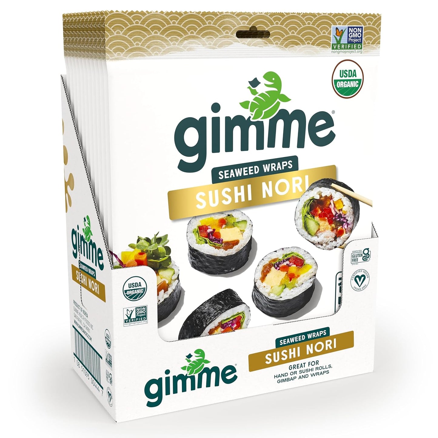 Gimme Seaweed Sushi Nori Premium Organic Roasted Seaweed Sheets