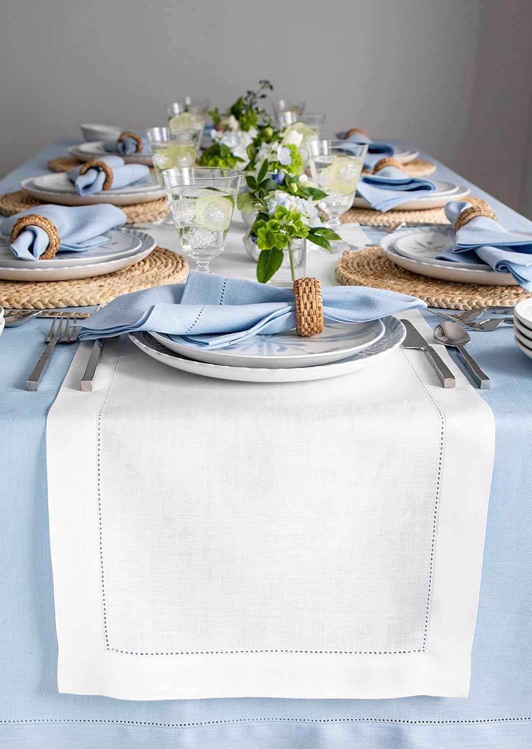 Elegant 100% Pure Linen White Table Runner for Every Occasion