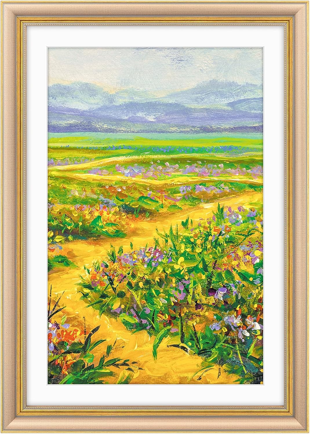Champagne Gold 13x19 Ornate Picture Frame with Mat for Photos