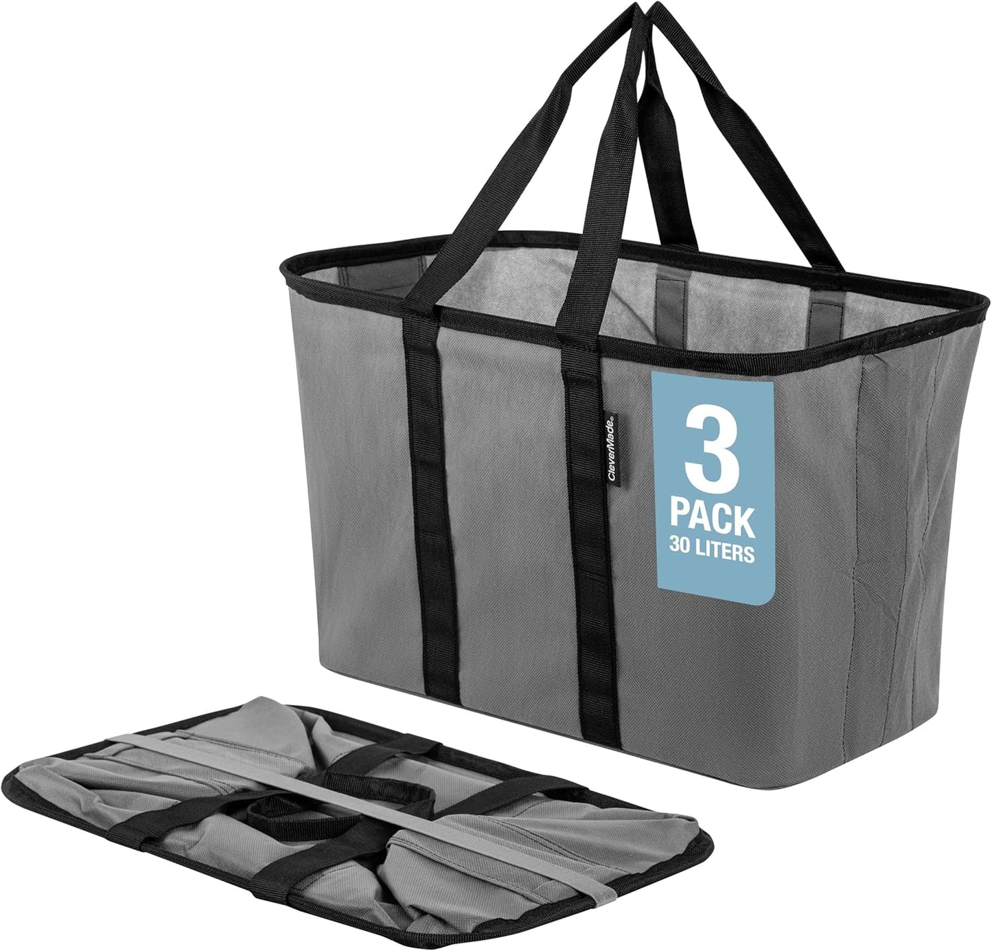 CleverMade EcoBasket Reusable Grocery Tote for Easy Shopping