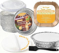 9 in Round Disposable Aluminum Pans with Lids 40 Pack - Complete Bake