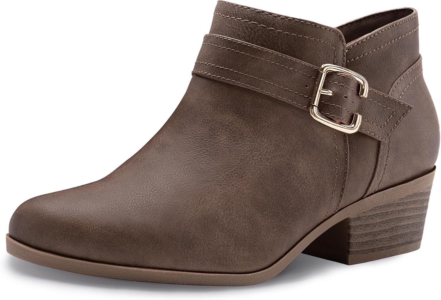 Athlefit Women's Chunky Low Heel Ankle Boots for Every Occasion