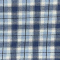 100% Cotton Flannel Fabric 58/60 in - Blue Plaid, 10 Yard Roll