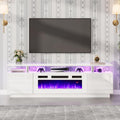Modern Fireplace TV Stand with 36ft Electric Fireplace - High Gloss
