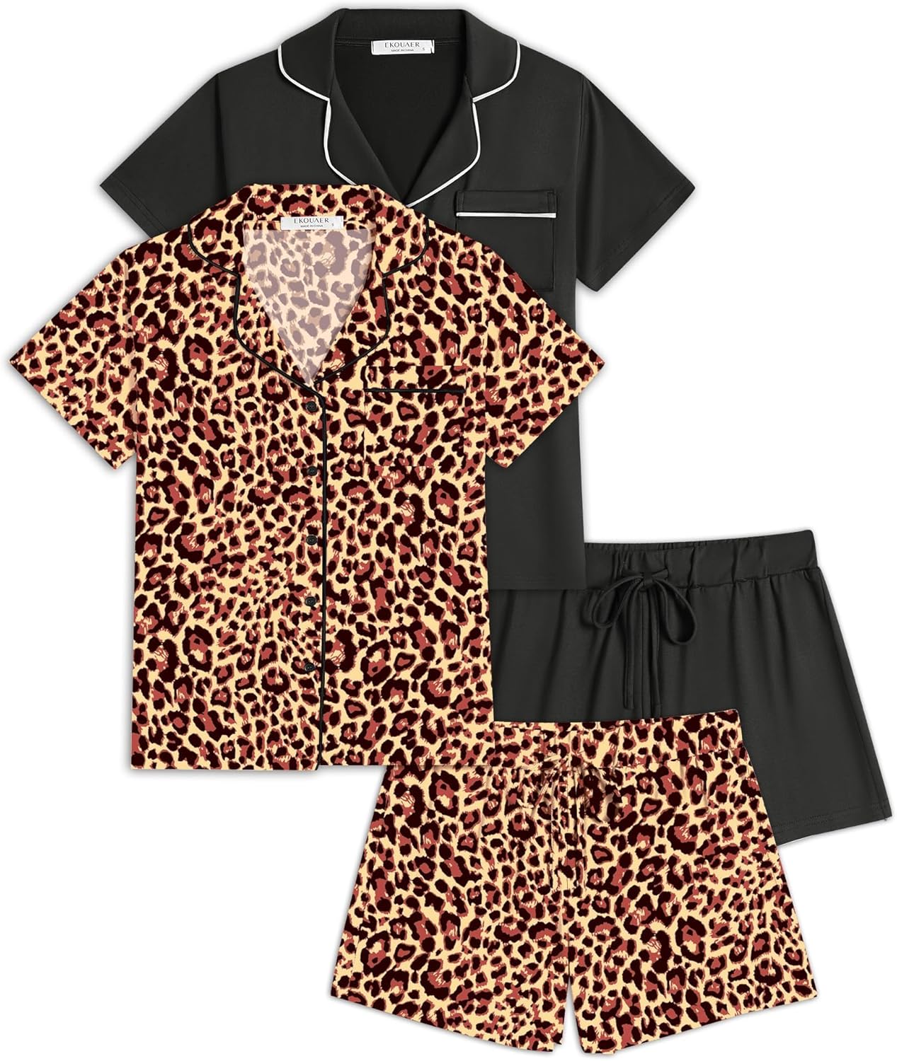 Ekouaer 2 Pack Womens Pajamas Set for Ultimate Comfort