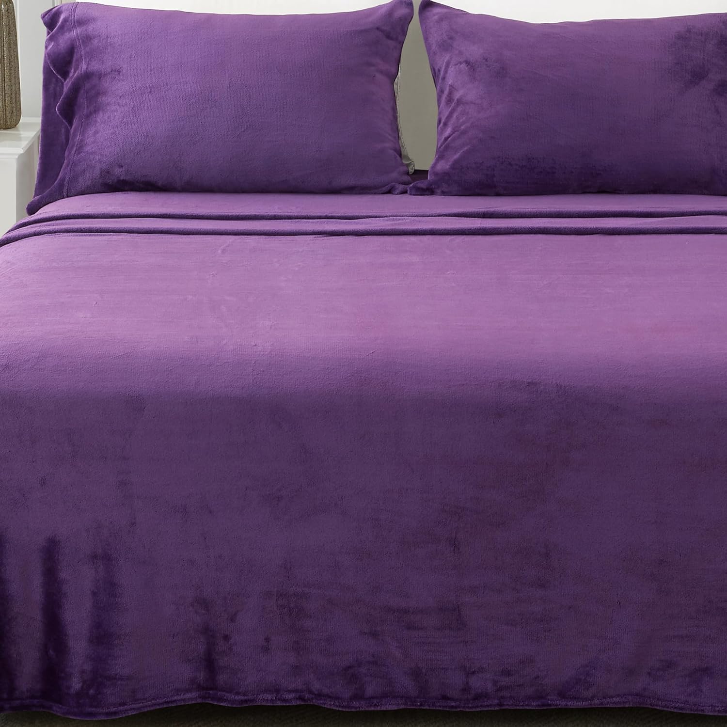 Extra Soft Velvet Plush Twin Micro Fleece Sheet Set for Comfort