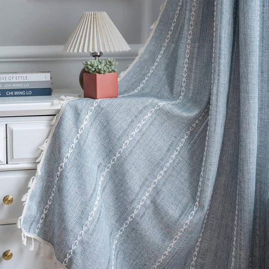 ColorBird Boho Curtains 84 inch Length for Vintage Home Decor