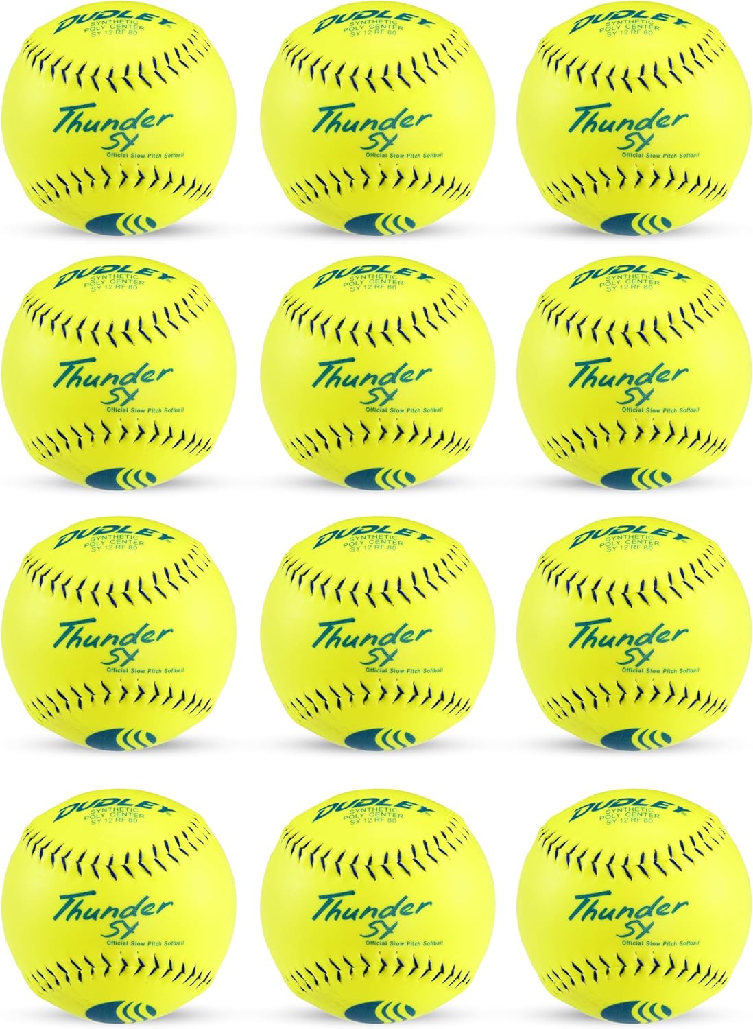 DUDLEY Slowpitch Softballs - Official USASB & USSSA 12 Count