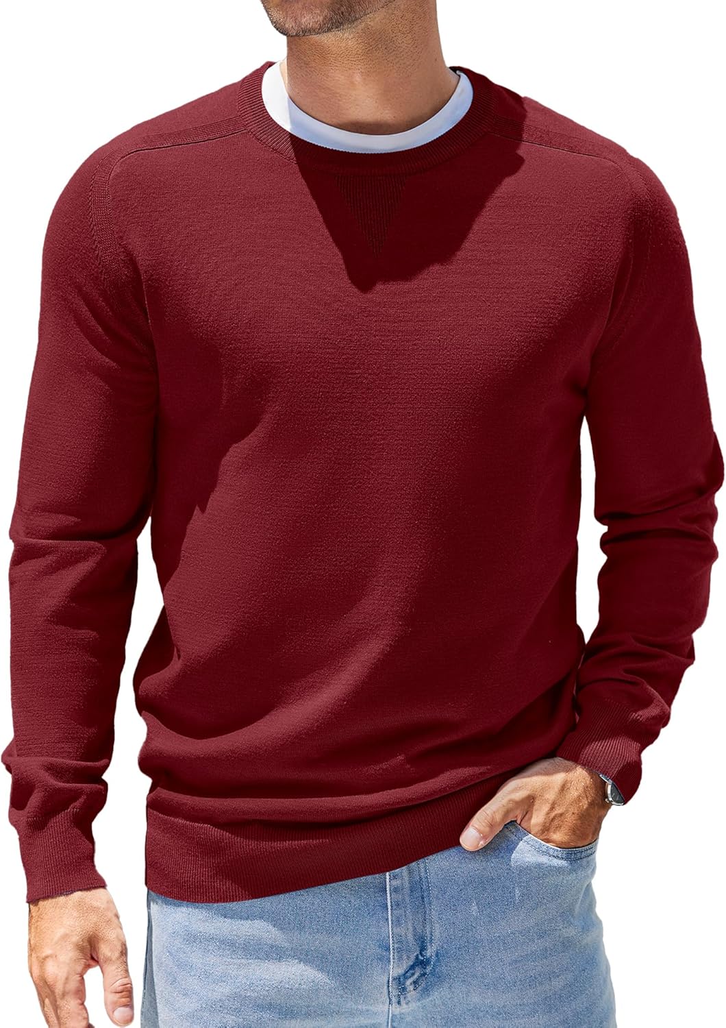 COOFANDY Mens Lightweight Crewneck Pullover Sweater for All Occasions