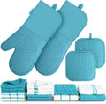 Silicone Oven Mitts Pot Holder Kitchen Towels Set - 20 Value Pack