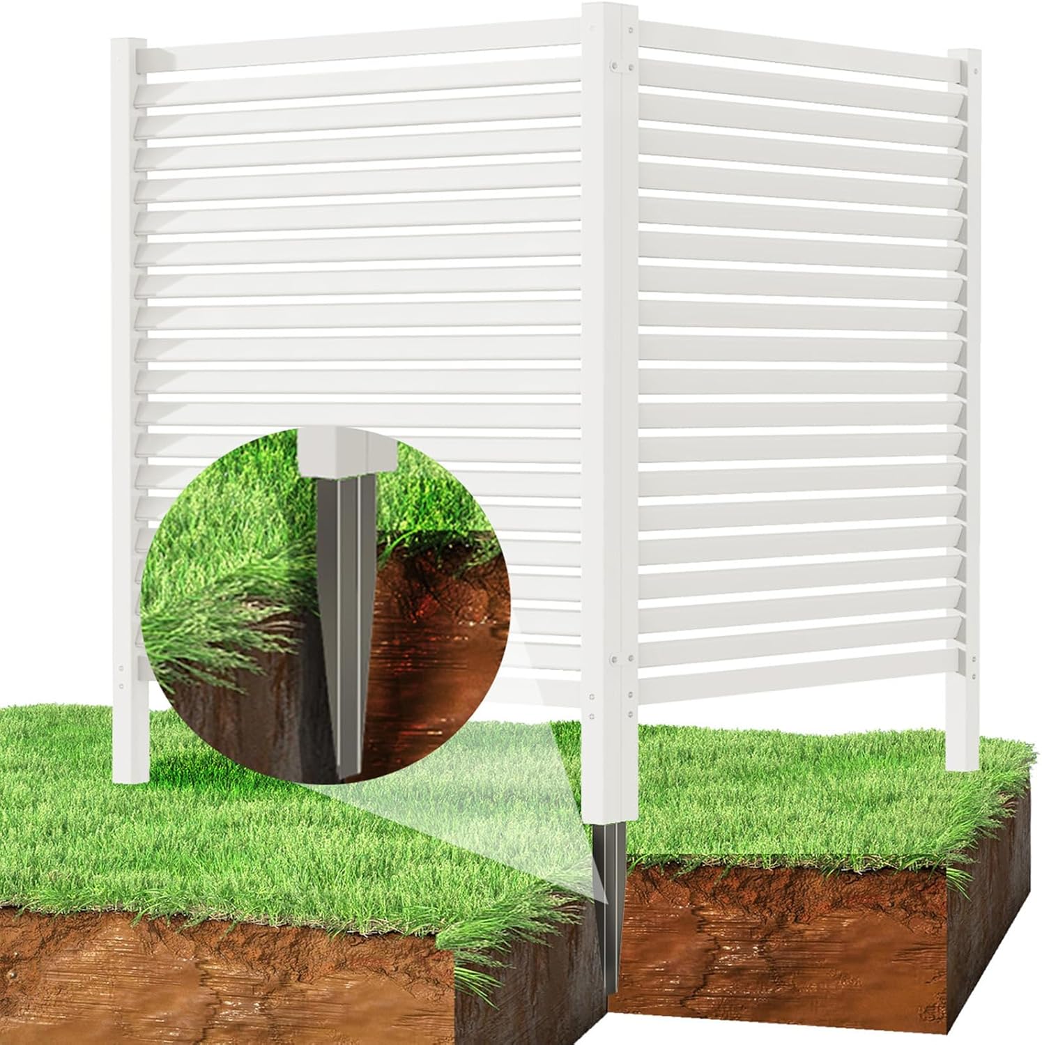 FLYYIBO Vinyl Privacy Fence: Conceal AC Unit & Trash Cans!