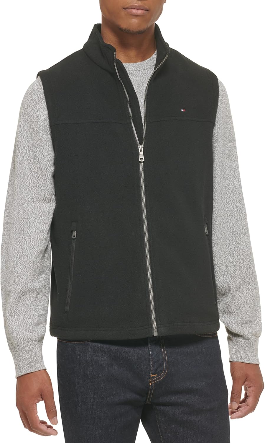 Tommy Hilfiger Men's Lightweight Polar Fleece Vest for Comfort
