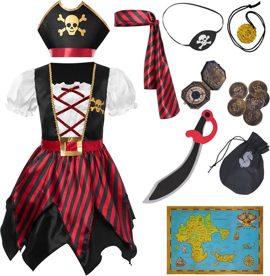 Spooktacular Creations Kids Pirate Costume for Dress Up Fun
