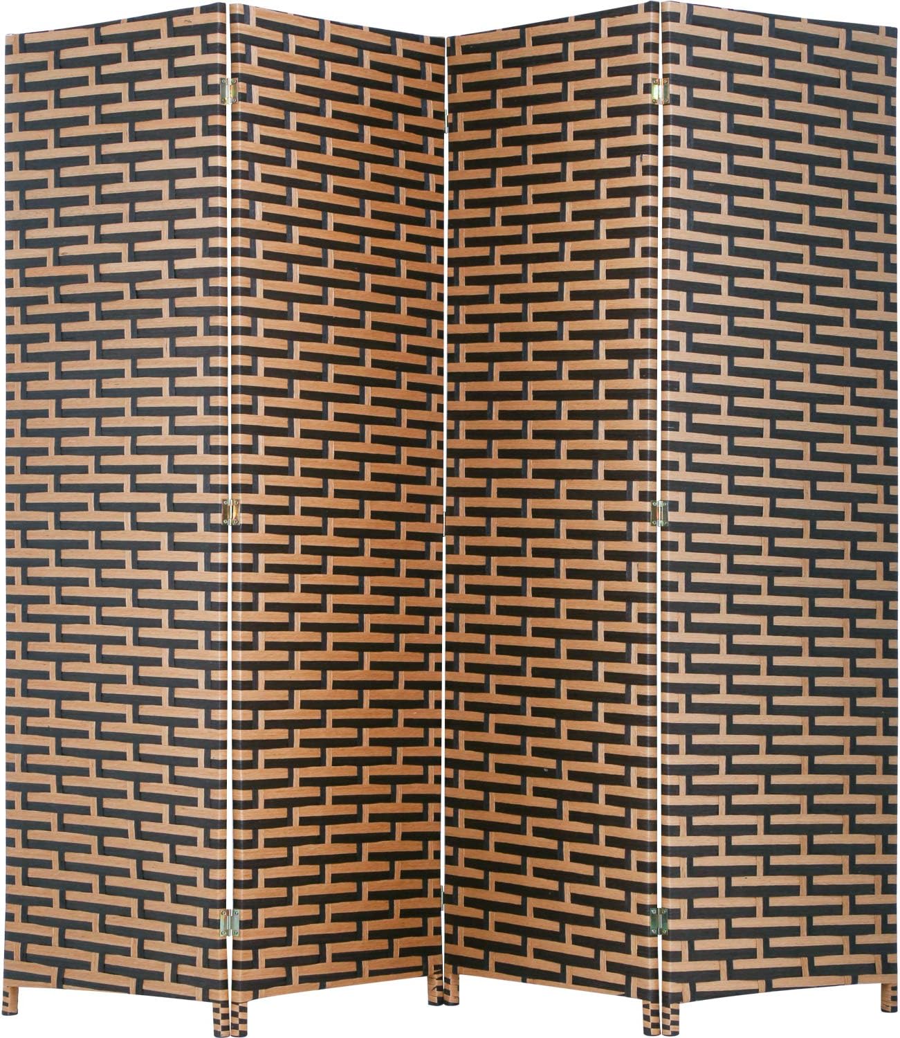 Room Divider Wood Screen 4 Panel Folding Portable Partition
