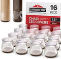 X-Protector Silicone Chair Leg Floor Protectors - Protect Hardwood - 16PCS