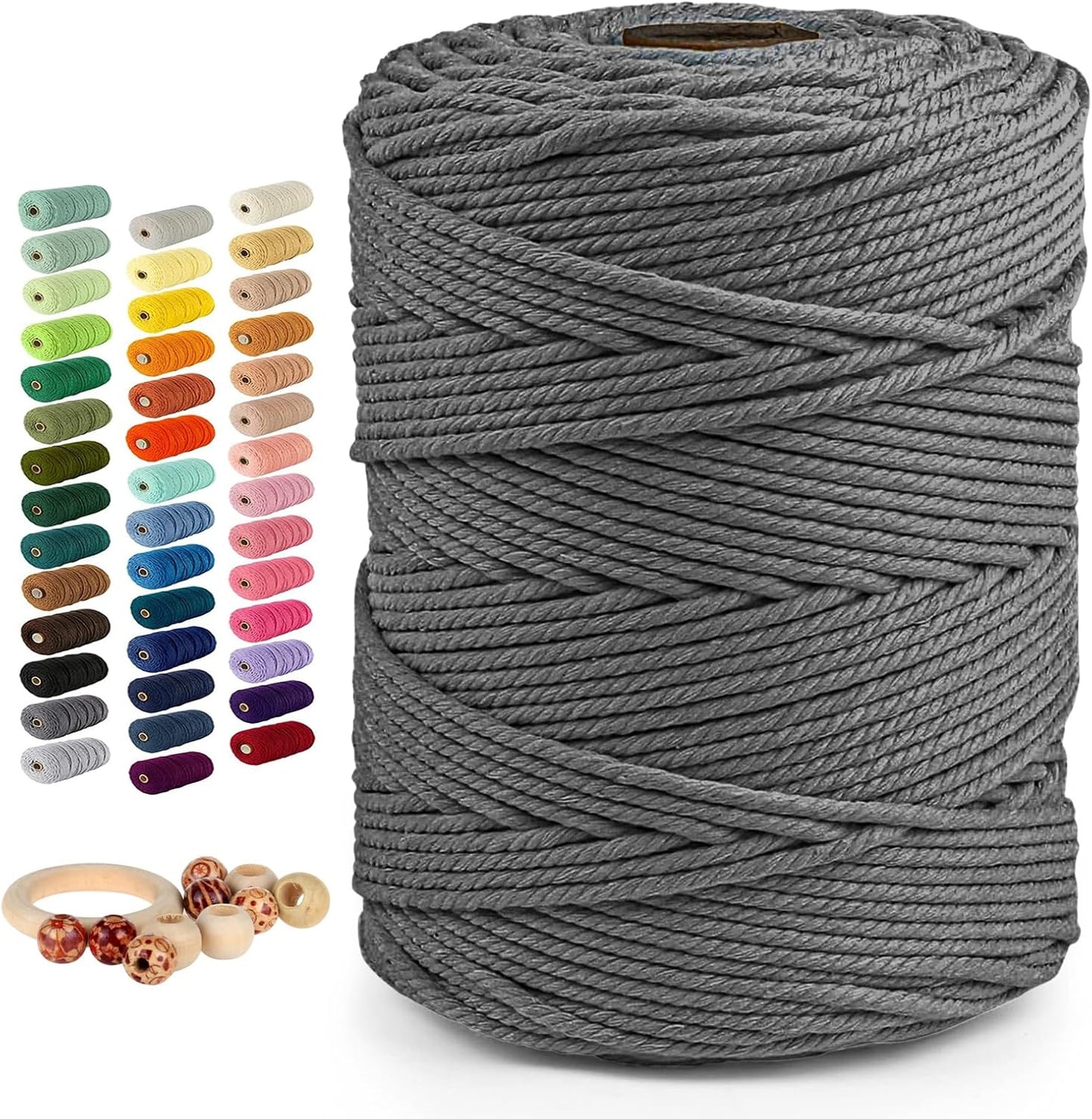 Macrame Cotton Cord 4mm x 547 Yard for DIY Craft Projects