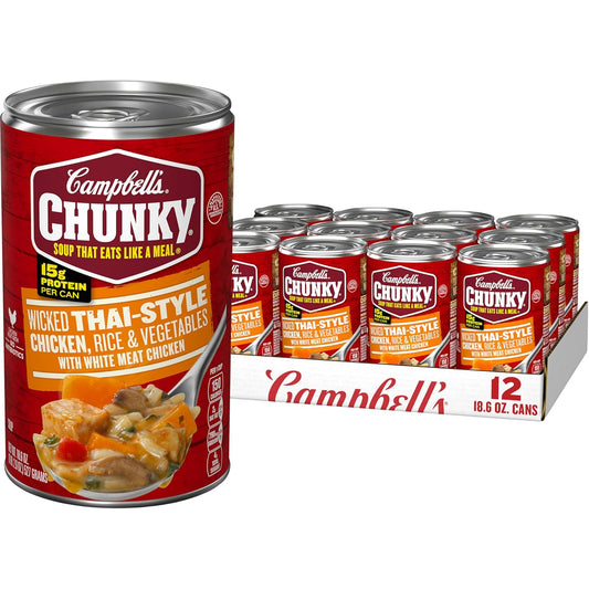 Campbell's Chunky Wicked Thai-Style Chicken Soup, 12 Pack