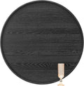28 inch Round Solid Wood Serving Tray Extra Large - Raised Edge Server