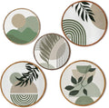 Bohemian Farmhouse Wood Wall Art Set - 5 Pcs