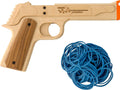 Elastic Precision Model 1911 Rubber Band Gun - Realistic Hardwood