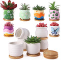 3.5 in Ceramic Succulent Pots 12-Pack - Ready to Paint Planters