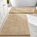 Smiry Bathroom Rugs Set: Soft Absorbent Non-Slip Shaggy Comfort