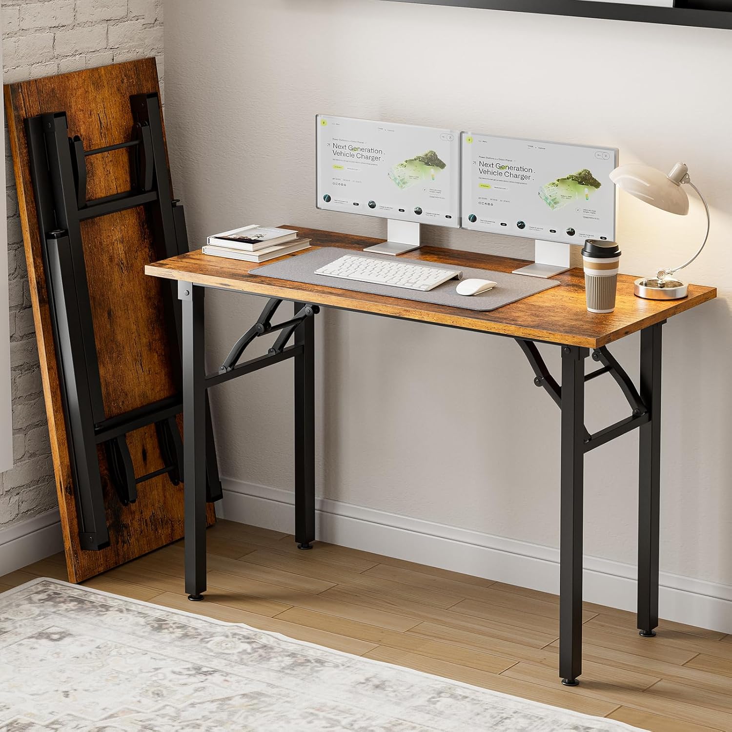 Frylr Small Folding Computer Desk for Compact Spaces and Study
