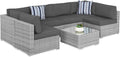 Modular Outdoor Wicker 7-Piece Sectional Patio Set - Versatile Outdoor