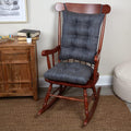 Non-Slip Rocking Chair Cushion Set 17x17 in Denim - Thick 2-Piece