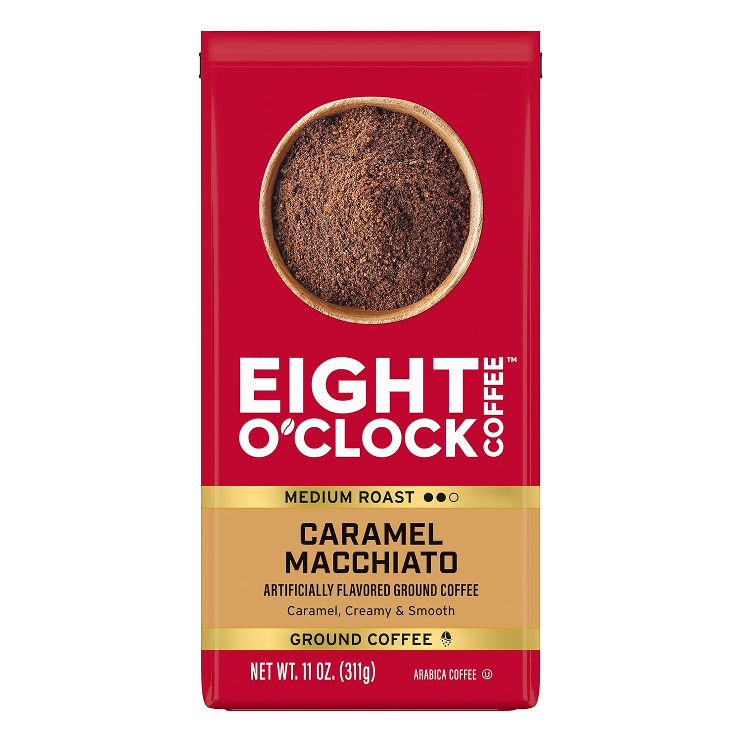 Smooth Caramel Macchiato Ground Coffee: Eight O'Clock