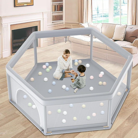 Baby Playpen 65x65 Inch for Safe Playtime with Toddlers