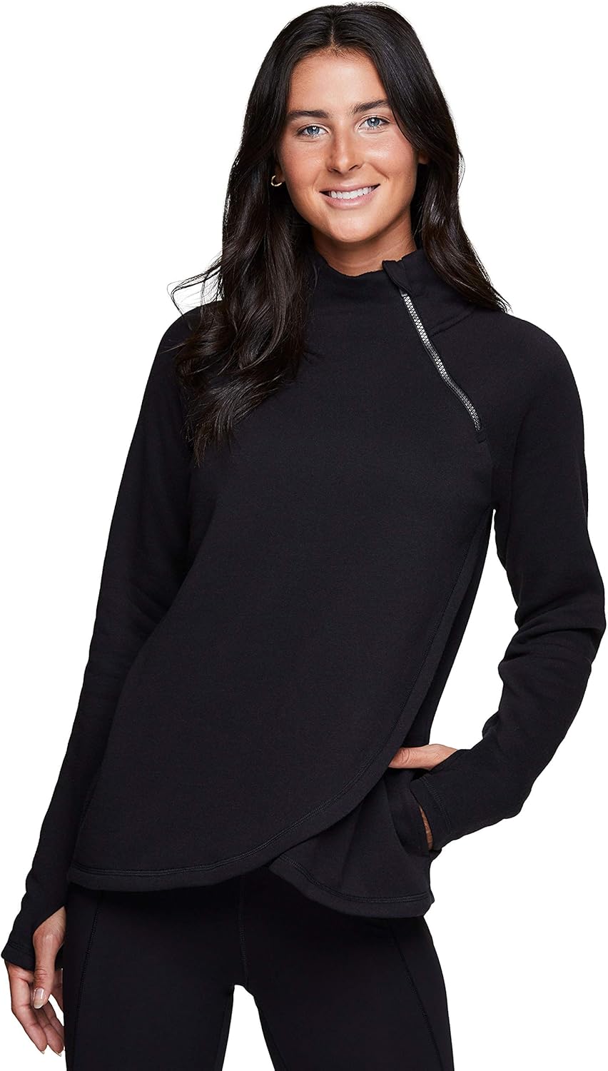 Cozy Fleece Pullover Sweatshirt for Women with Pockets 60ft