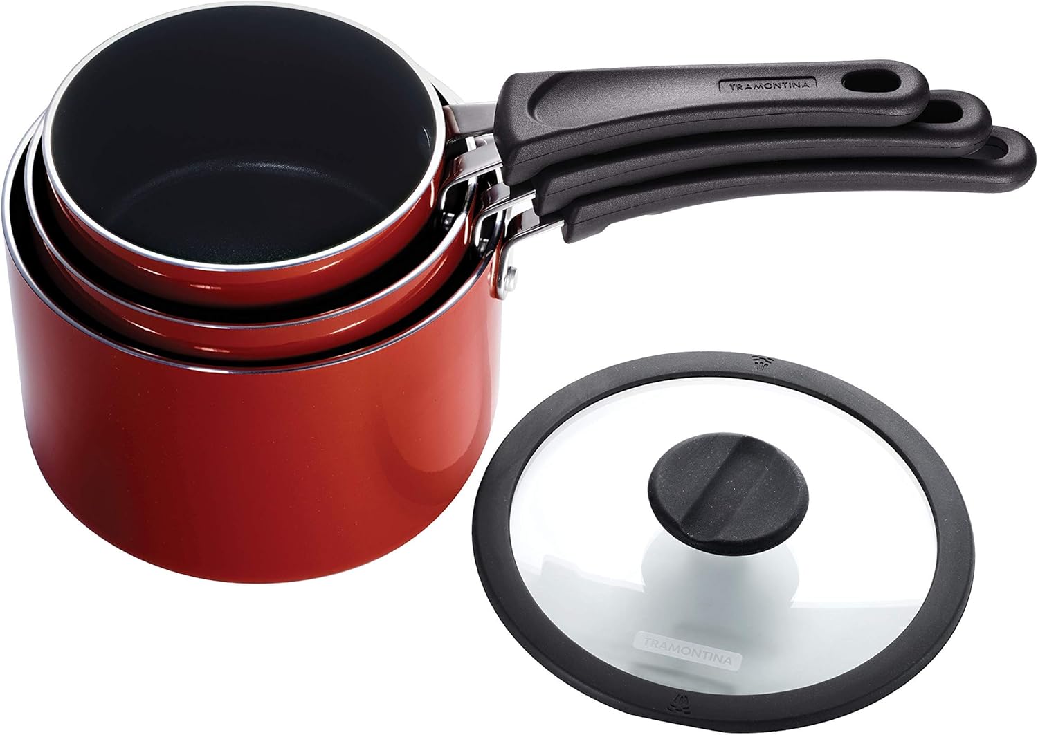 Tramontina Aluminum Non Stick 6-Piece Nesting Sauce Pan Set