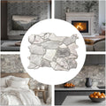 3D Faux Stone Wall Panels Pack of 15 - Lightweight Grey Boulder