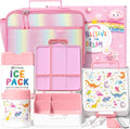 Kids Bento Snack Lunch Box Set with Insulated Bag & Thermos - 7PC
